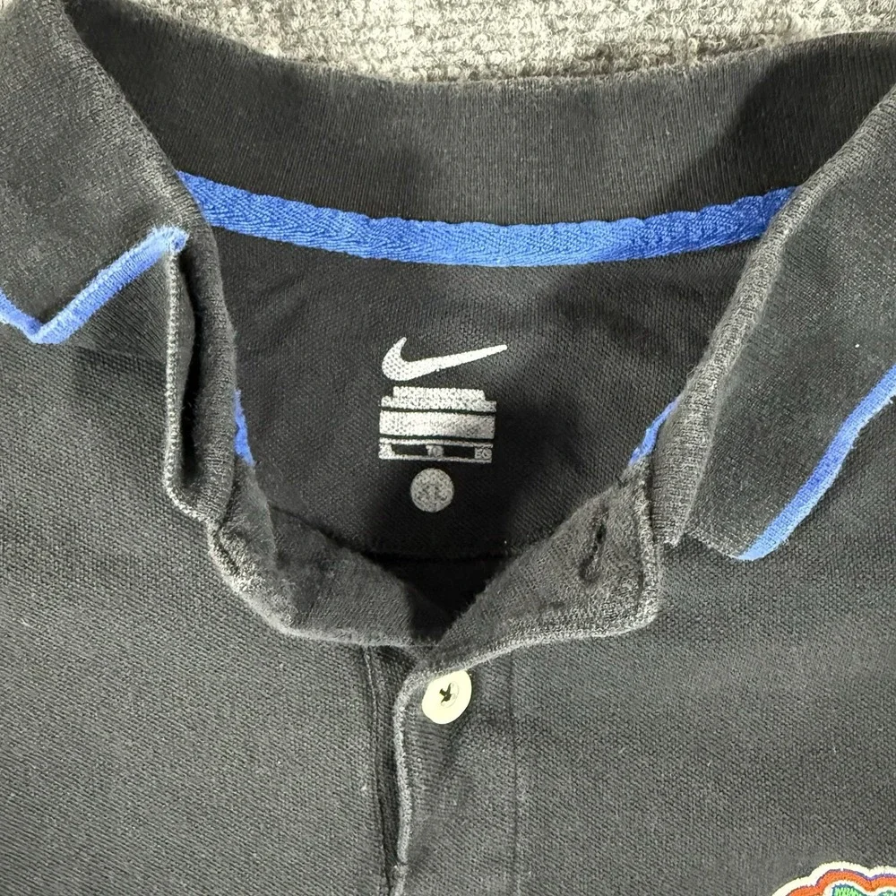 Nike Florida Gators Polo Shirt Men's XL Black Blue Golf NCAA Performance